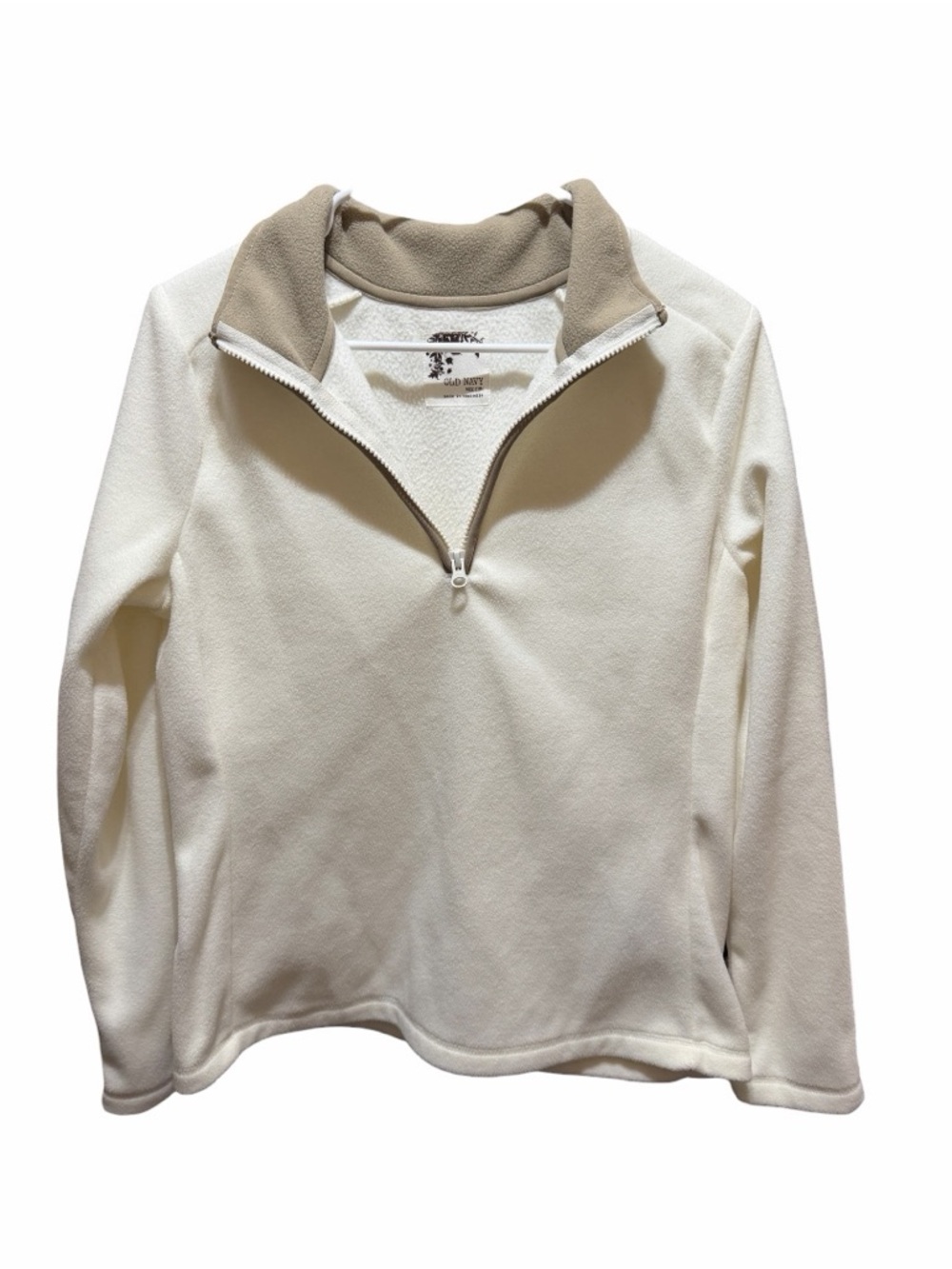 Old Navy Ivory Fleece Pullover - Picture 2 of 5